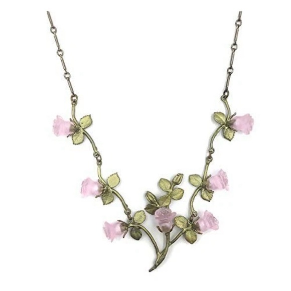 Michael-Michaud Jewelry - Blushing Rose and Vines necklace